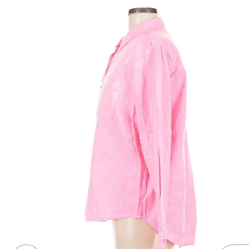 Universal Thread Coral Linen Button-Up Shirt - image 4